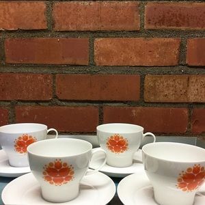 Vintage Thomas Germany coffee cups with saucers